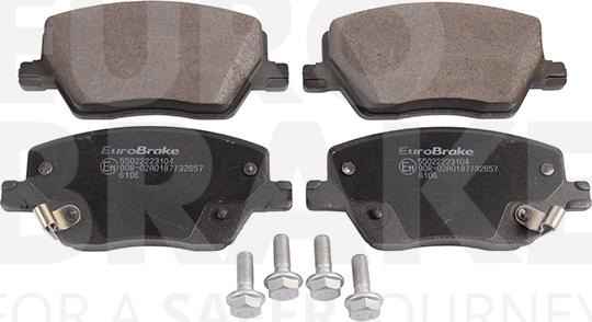 Eurobrake 55022223104 - Kit pastiglie freno, Freno a disco autozon.pro