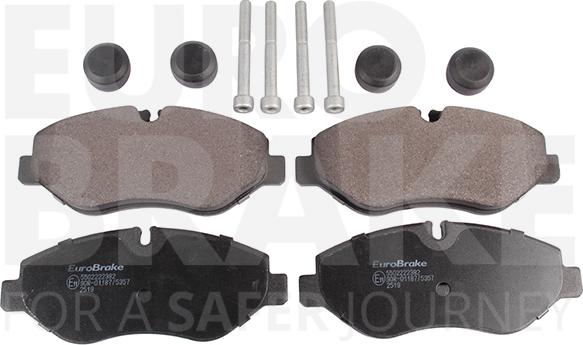 Eurobrake 5502222382 - Kit pastiglie freno, Freno a disco autozon.pro