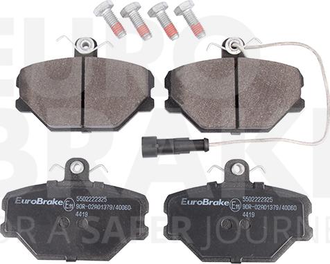 Eurobrake 5502222325 - Kit pastiglie freno, Freno a disco autozon.pro