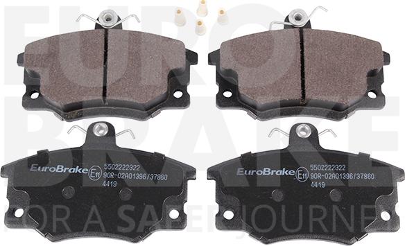 Eurobrake 5502222322 - Kit pastiglie freno, Freno a disco autozon.pro