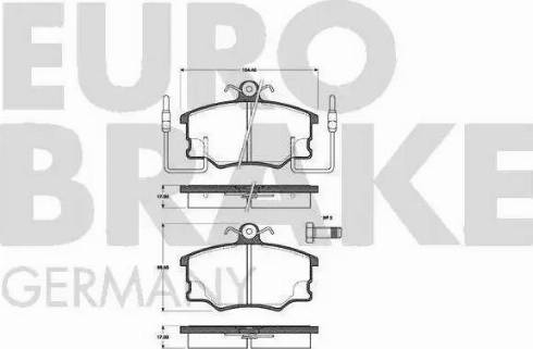 Eurobrake 5502222327 - Kit pastiglie freno, Freno a disco autozon.pro