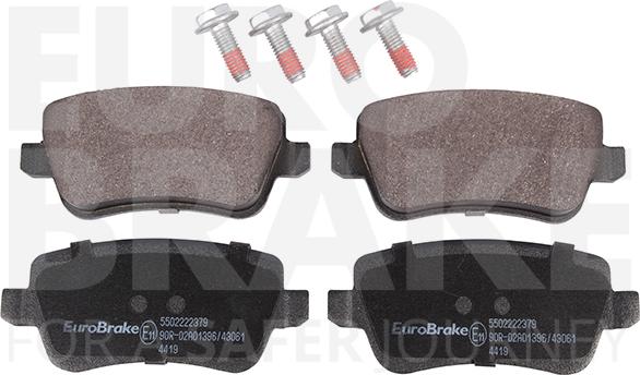 Eurobrake 5502222379 - Kit pastiglie freno, Freno a disco autozon.pro