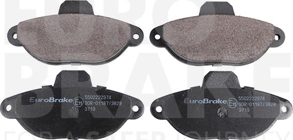 Eurobrake 5502222374 - Kit pastiglie freno, Freno a disco autozon.pro