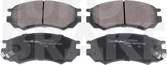 Eurobrake 5502222241 - Kit pastiglie freno, Freno a disco autozon.pro