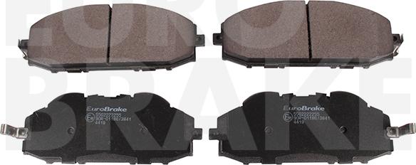 Eurobrake 5502222255 - Kit pastiglie freno, Freno a disco autozon.pro