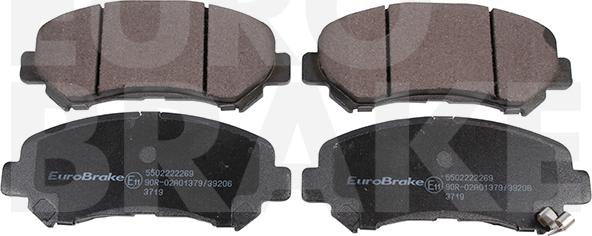 Eurobrake 5502222269 - Kit pastiglie freno, Freno a disco autozon.pro