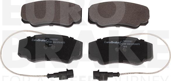 Eurobrake 5502222267 - Kit pastiglie freno, Freno a disco autozon.pro