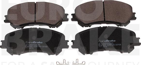 Eurobrake 5502222285 - Kit pastiglie freno, Freno a disco autozon.pro