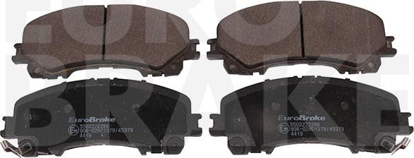 Eurobrake 5502222286 - Kit pastiglie freno, Freno a disco autozon.pro