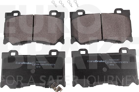 Eurobrake 5502222287 - Kit pastiglie freno, Freno a disco autozon.pro