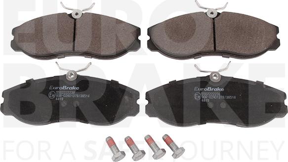 Eurobrake 5502222238 - Kit pastiglie freno, Freno a disco autozon.pro