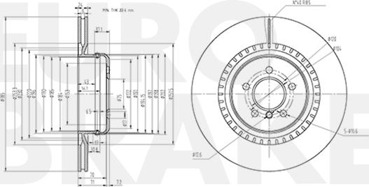 Eurobrake 58153415112 - Discofreno autozon.pro