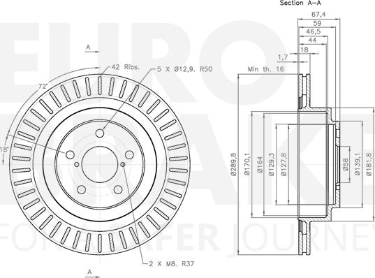 Eurobrake 5815314414 - Discofreno autozon.pro