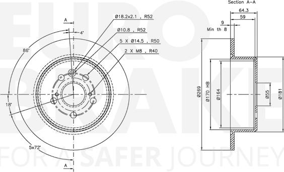 Eurobrake 5815314558 - Discofreno autozon.pro