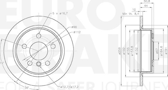 Eurobrake 5815314049 - Discofreno autozon.pro