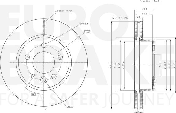 Eurobrake 58153147178 - Discofreno autozon.pro