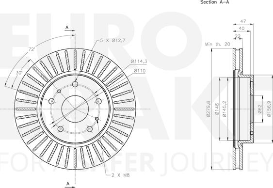 Eurobrake 5815315219 - Discofreno autozon.pro