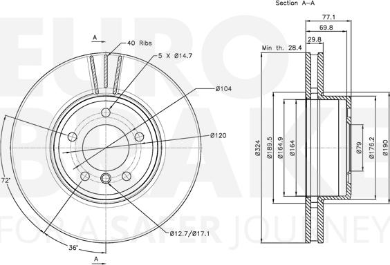 Eurobrake 5815311563 - Discofreno autozon.pro