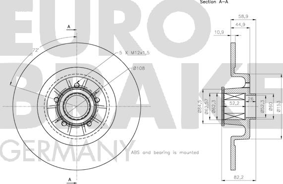 Eurobrake 5815313952 - Discofreno autozon.pro