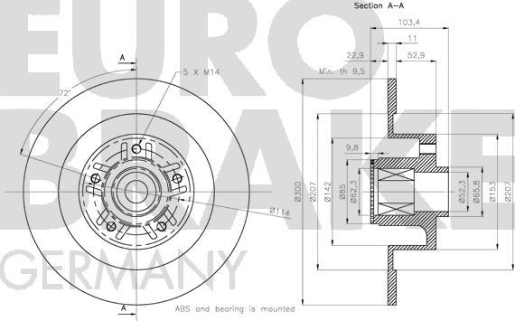 Eurobrake 5815313988 - Discofreno autozon.pro