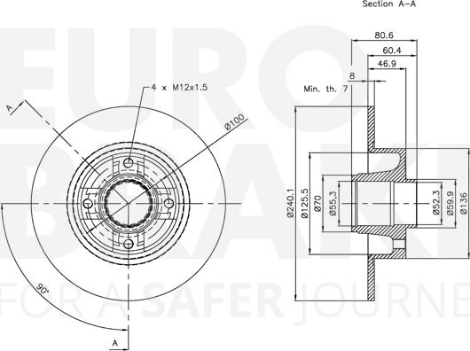 Eurobrake 5815313937 - Discofreno autozon.pro