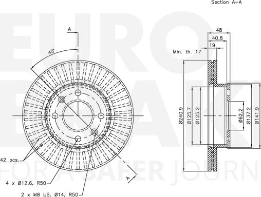 Eurobrake 5815313419 - Discofreno autozon.pro