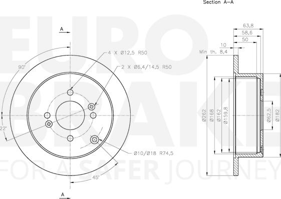 Eurobrake 5815313430 - Discofreno autozon.pro