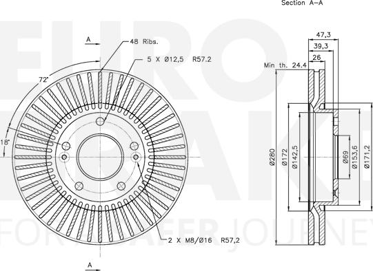 Eurobrake 5815313423 - Discofreno autozon.pro