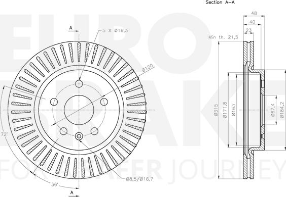 Eurobrake 5815313670 - Discofreno autozon.pro