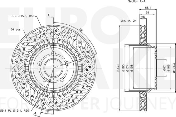 Eurobrake 5815313379 - Discofreno autozon.pro