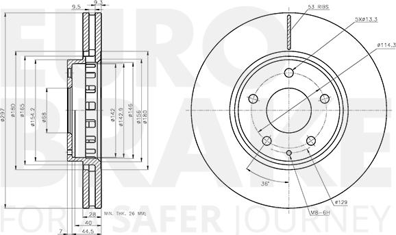 Eurobrake 5815313287 - Discofreno autozon.pro