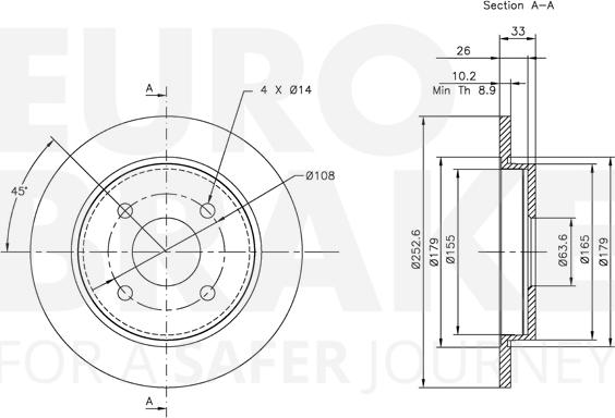 Eurobrake 5815312536 - Discofreno autozon.pro