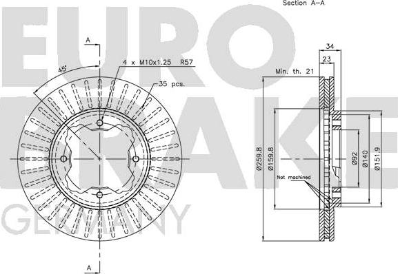 Eurobrake 5815209941 - Discofreno autozon.pro