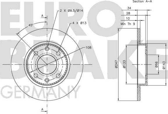 Eurobrake 5815209910 - Discofreno autozon.pro