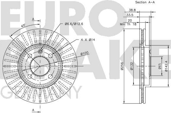 Eurobrake 5815209934 - Discofreno autozon.pro