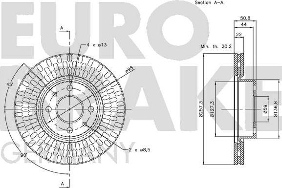 Eurobrake 5815209924 - Discofreno autozon.pro