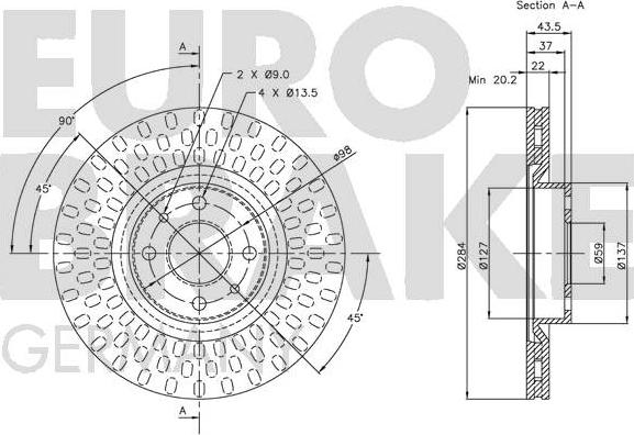 Eurobrake 5815209923 - Discofreno autozon.pro