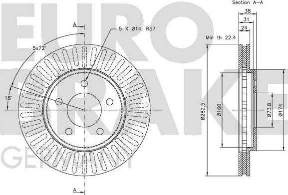 Eurobrake 5815209301 - Discofreno autozon.pro