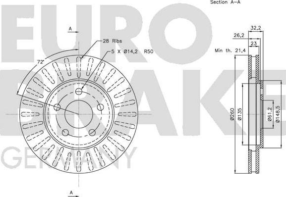 Eurobrake 5815209314 - Discofreno autozon.pro