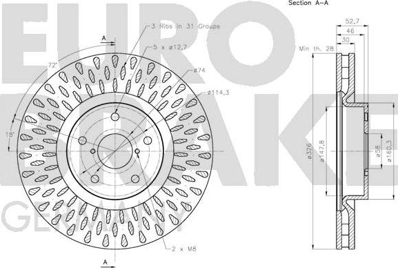 Eurobrake 5815204420 - Discofreno autozon.pro