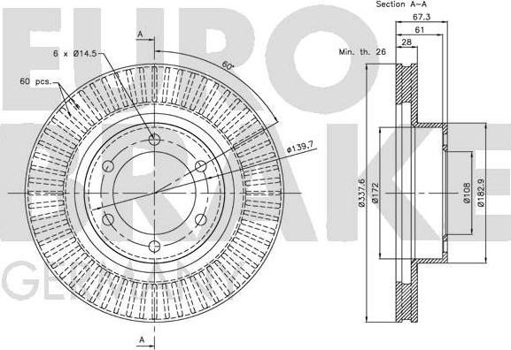 Eurobrake 5815204598 - Discofreno autozon.pro