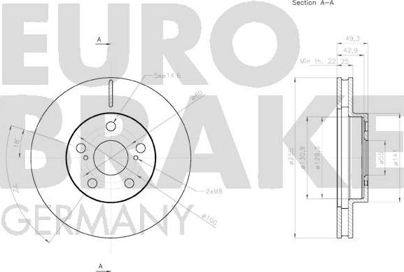 Eurobrake 58152045142 - Discofreno autozon.pro