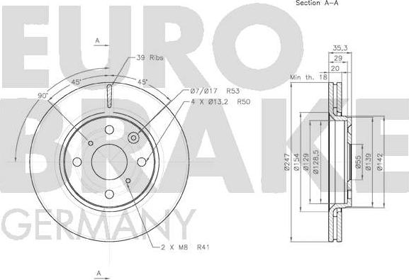 Eurobrake 58152045102 - Discofreno autozon.pro