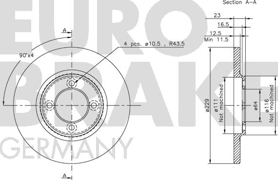 Eurobrake 5815204518 - Discofreno autozon.pro