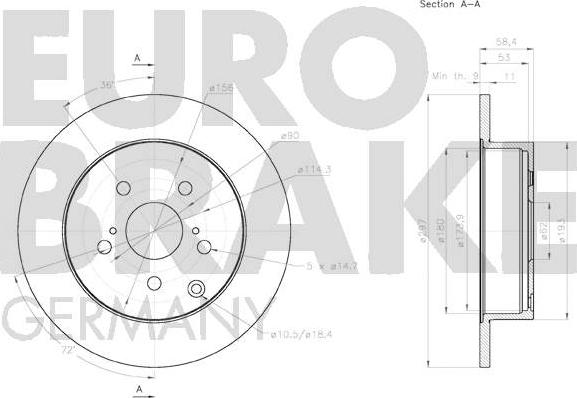 Eurobrake 58152045136 - Discofreno autozon.pro