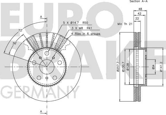 Eurobrake 5815204534 - Discofreno autozon.pro