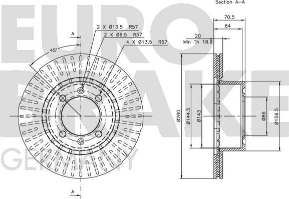 Eurobrake 5815204109 - Discofreno autozon.pro