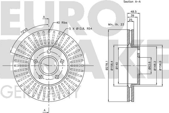 Eurobrake 5815204848 - Discofreno autozon.pro