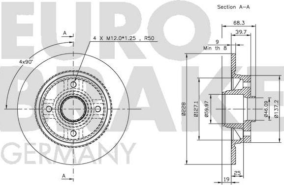 Eurobrake 5815204836 - Discofreno autozon.pro