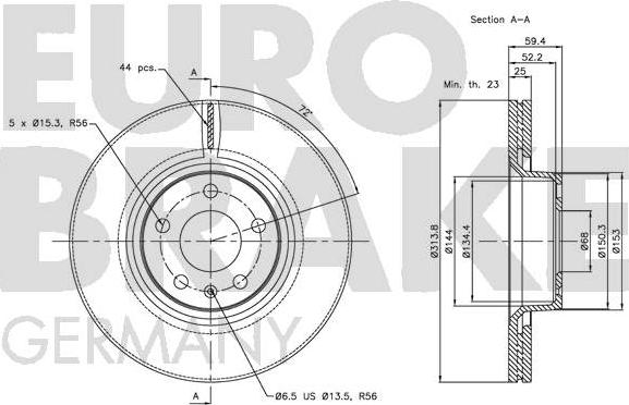 Eurobrake 5815204799 - Discofreno autozon.pro